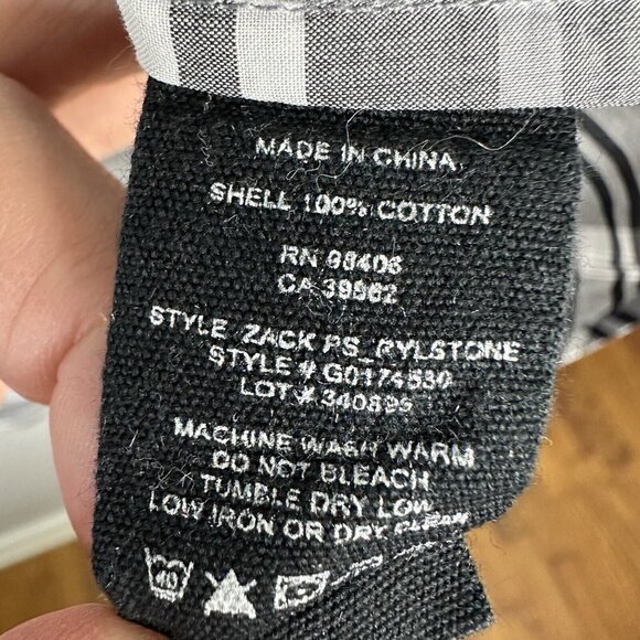 Theory Shirt Mens Large Black Gray Button Up Zack PS Long Sleeve Casual Cotton - Picture 5 of 8